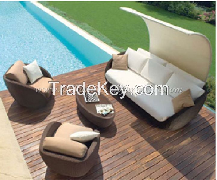 Wicker Furniture: Poly rattan sofa set   PRSF-110