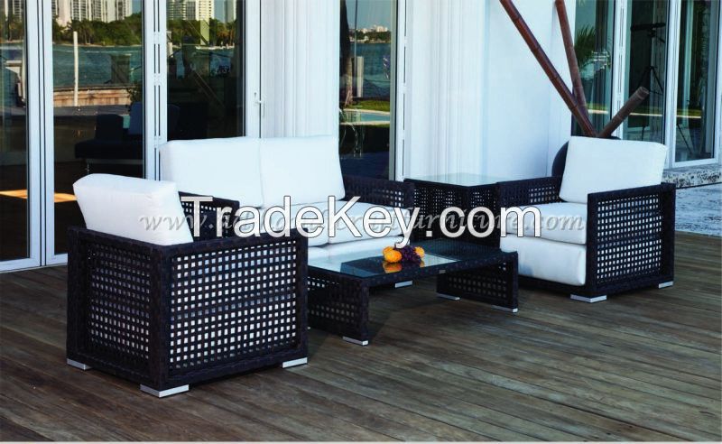 Wicker Furniture: Poly rattan sofa set   PRSF-082