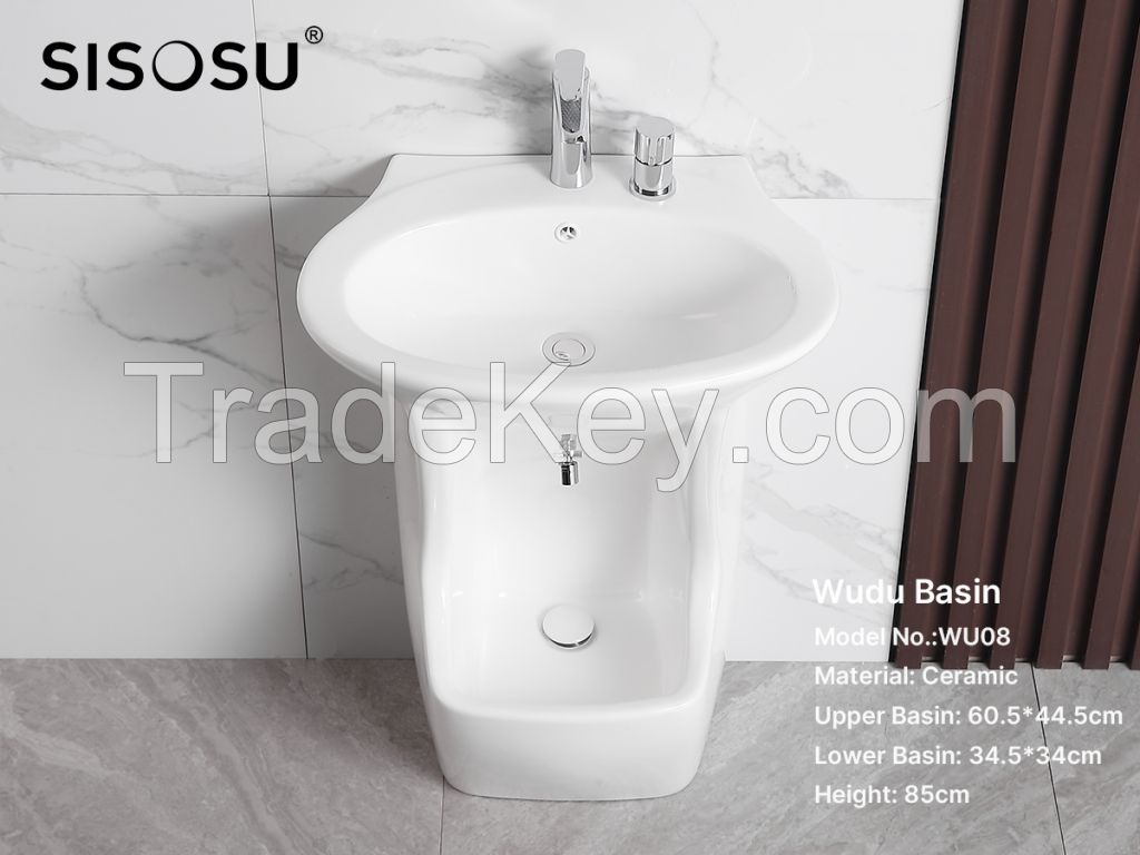 Dual levels wudu basin plus
