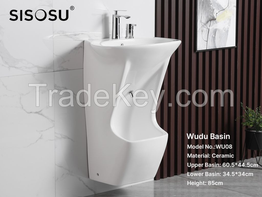 Dual levels wudu basin plus