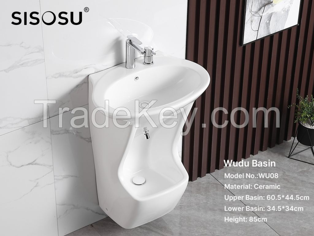Dual levels wudu basin plus