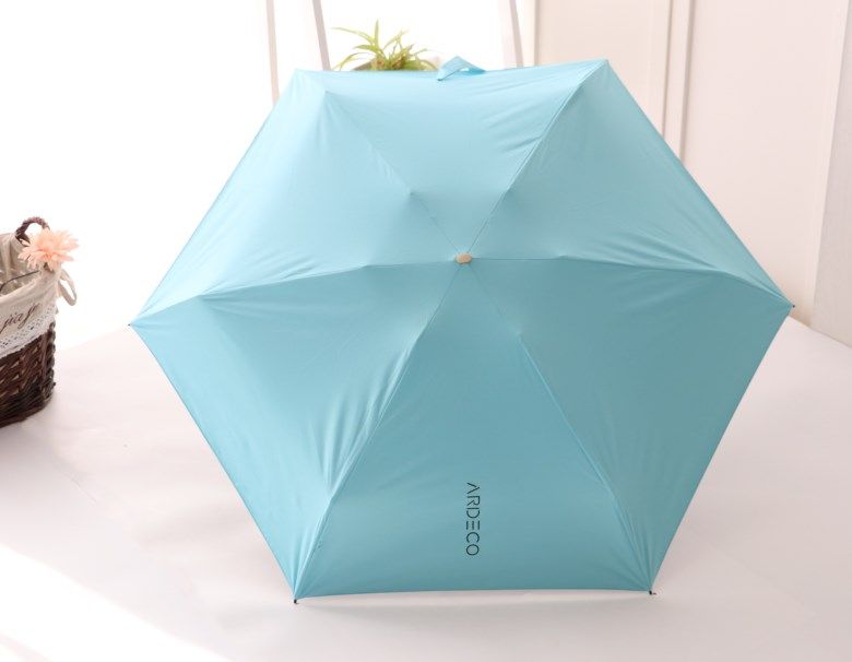 19inch 6k 190T pongee 5 folds personalized customized super mini pocket aluminum shaft umbrella with print logo 