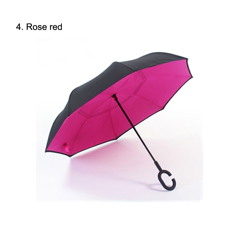 stock customized logo color reverse umbrella