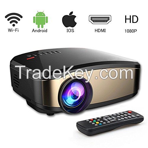 Cheerlux Mini wifi projector C6 video projector with 1500 lumens 1080p supported HD projector