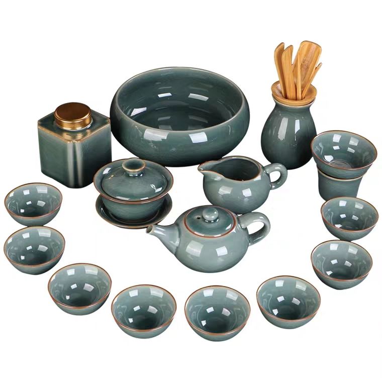 Ge kiln tea set set of household 