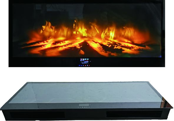 Ultra-thin wall-mounted fireplace