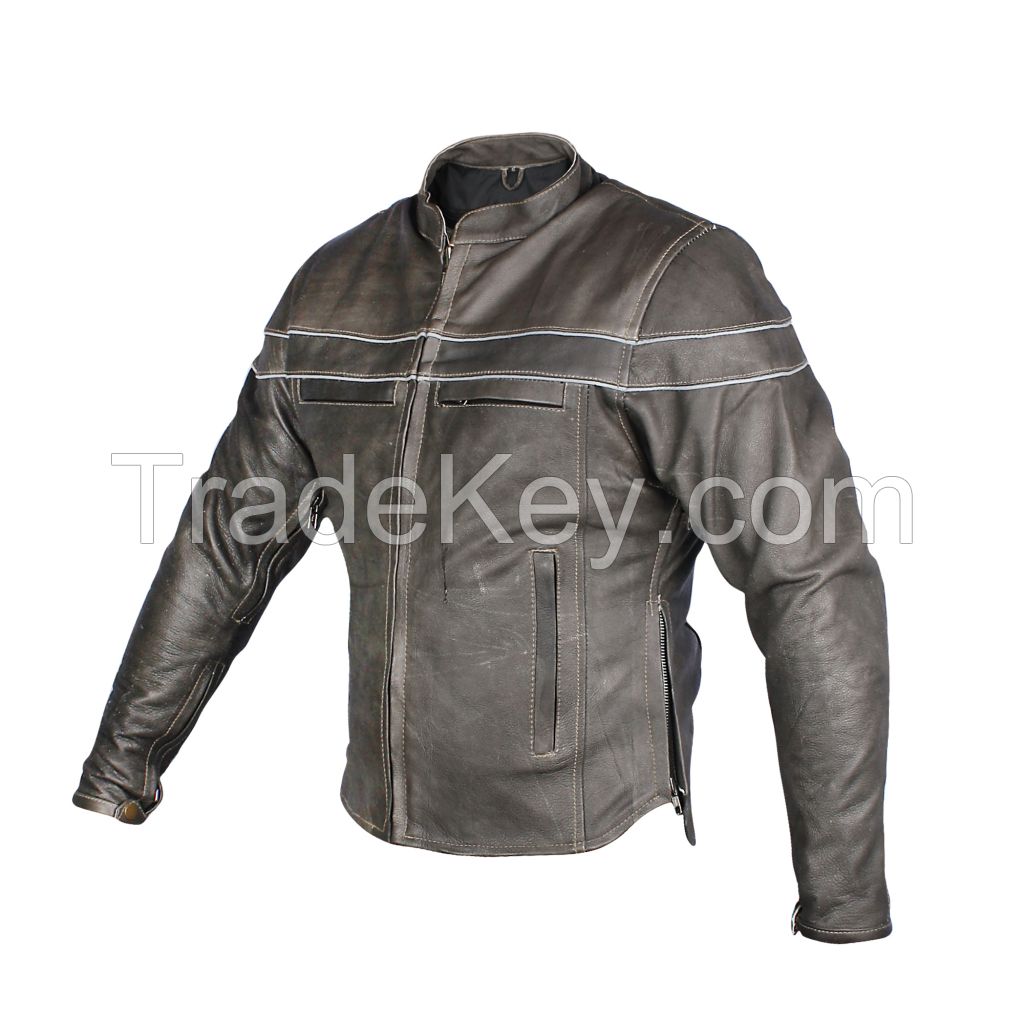 Ladies cow hide leather jacket