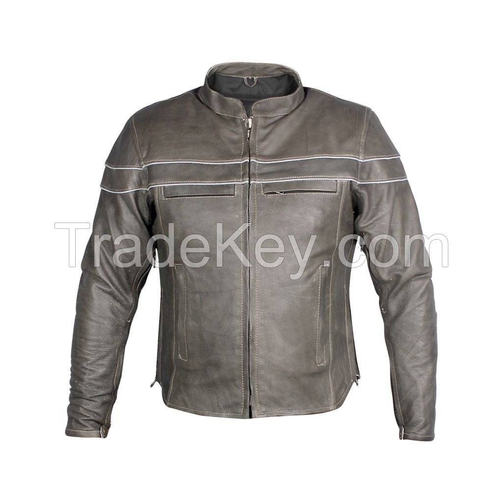 Ladies cow hide leather jacket