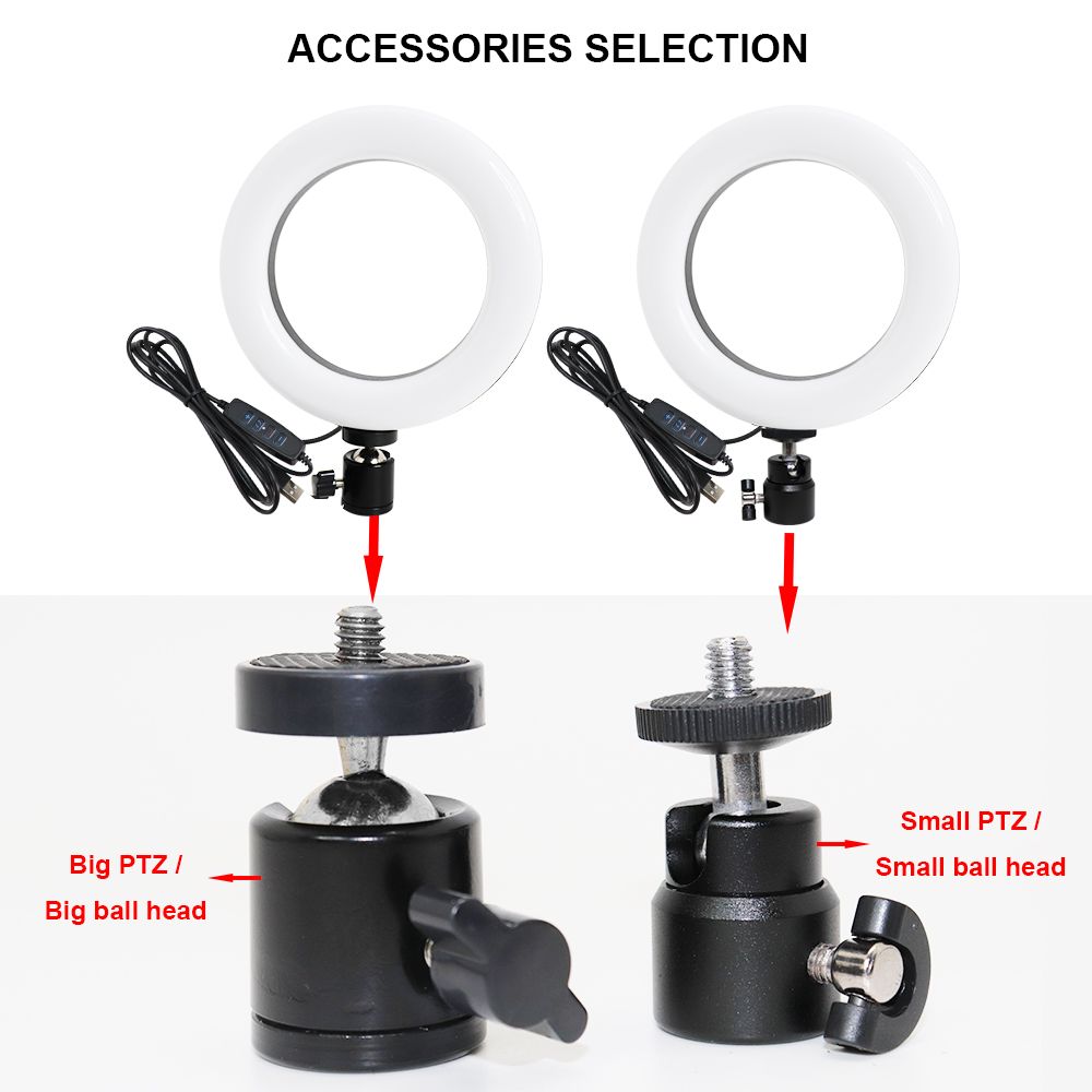 2020 6 inch 16cm dimmible led ring light photographic lighting for tiktok youtube