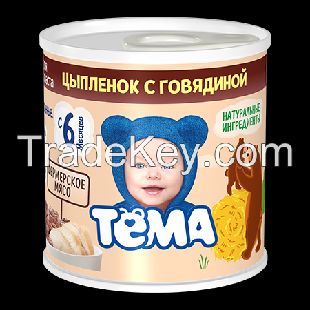 Chicken and beef puree, 100 gr. &amp;quot;Tyoma&amp;quot;, Danone