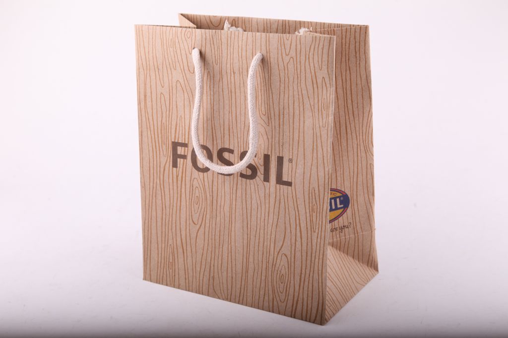 luxurious custom high quality printed kraft paper bag with handle