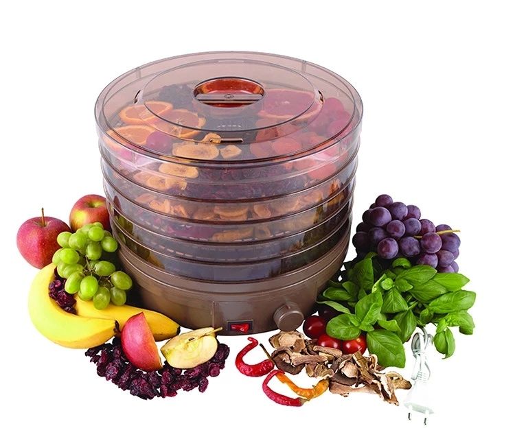 5 Trays Round Food Dehydrator Machine with Digital Timer and Temperature Control for Fruit Vegetable Meat Beef Jerky Maker BPA Free