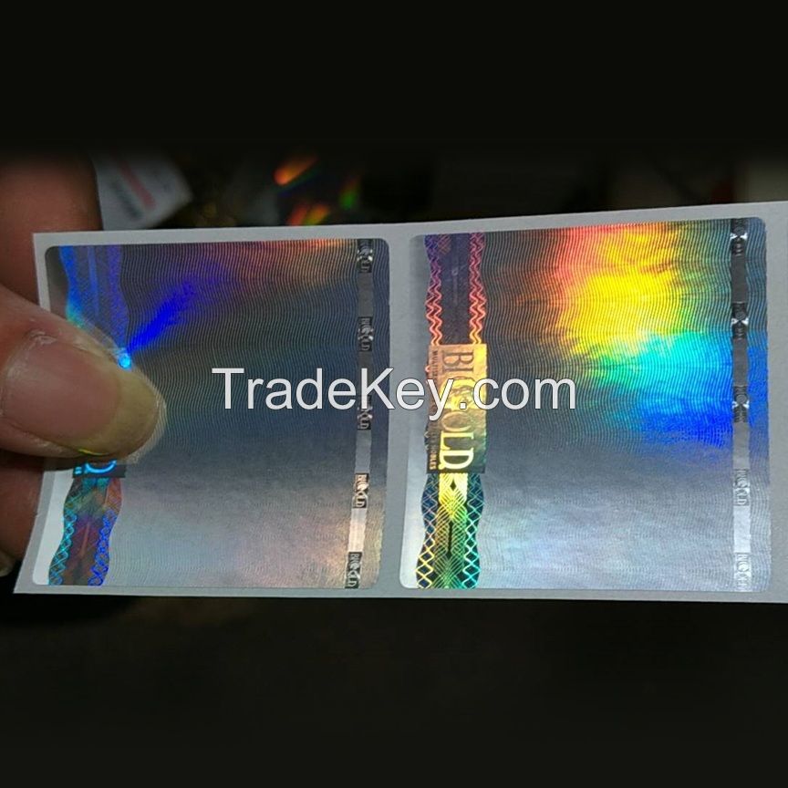 Two-channel/Multi-channel Anti-counterfeit UV Printing Security Hologram Sticker with Microtexts