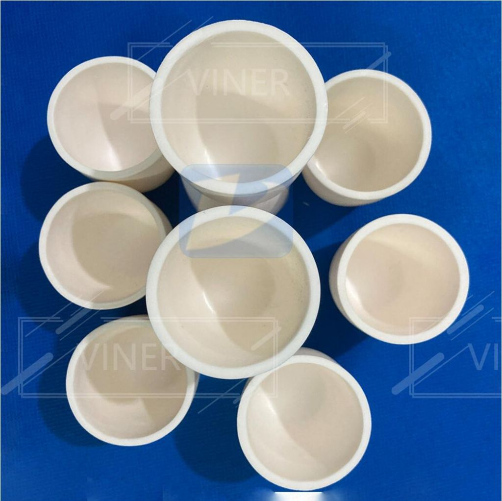 High Temperature Smelting Alumina Cylindrical Crucible