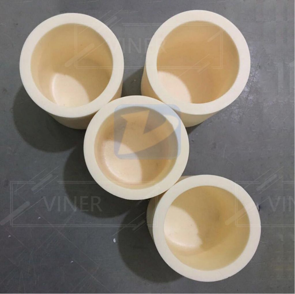 High Temperature Smelting Alumina Cylindrical Crucible