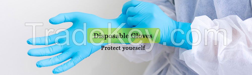 Disposable Latex Gloves with White Non-Slip Acid and Alkali Laboratory Rubber Latex Gloves Household Cleaning Products 