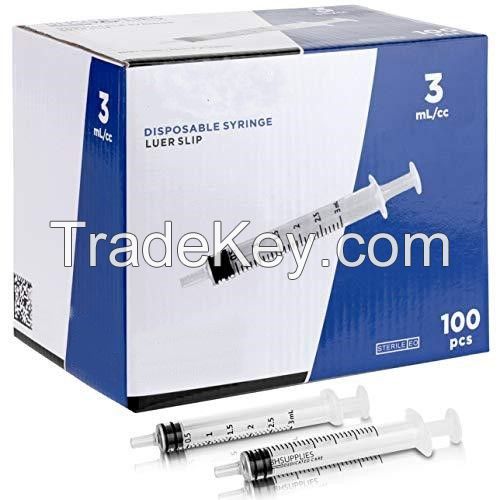 Ce Approved Medical 1ml Plastic Luer Lock Slip Disposable Syringes With Needle