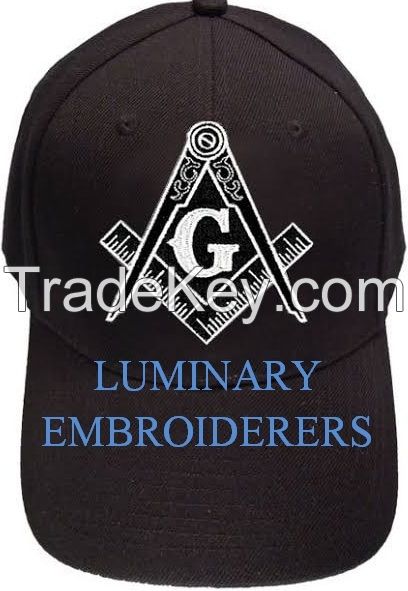 Masonic Caps, Cheap Masonic Caps, Embroidered logo caps, custom logo caps