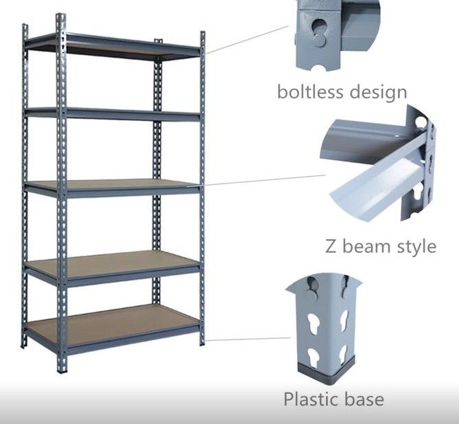 High quality storage shelves 2000 *600*2000mm sizes medium duty metal shelving   warehouse racking system