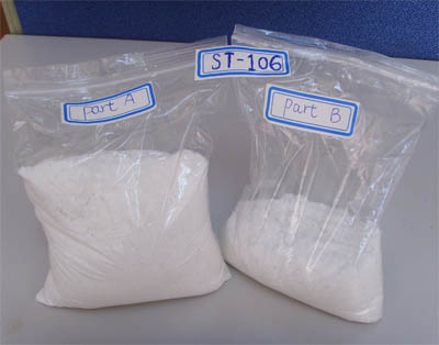 Wate based glass frosting powder