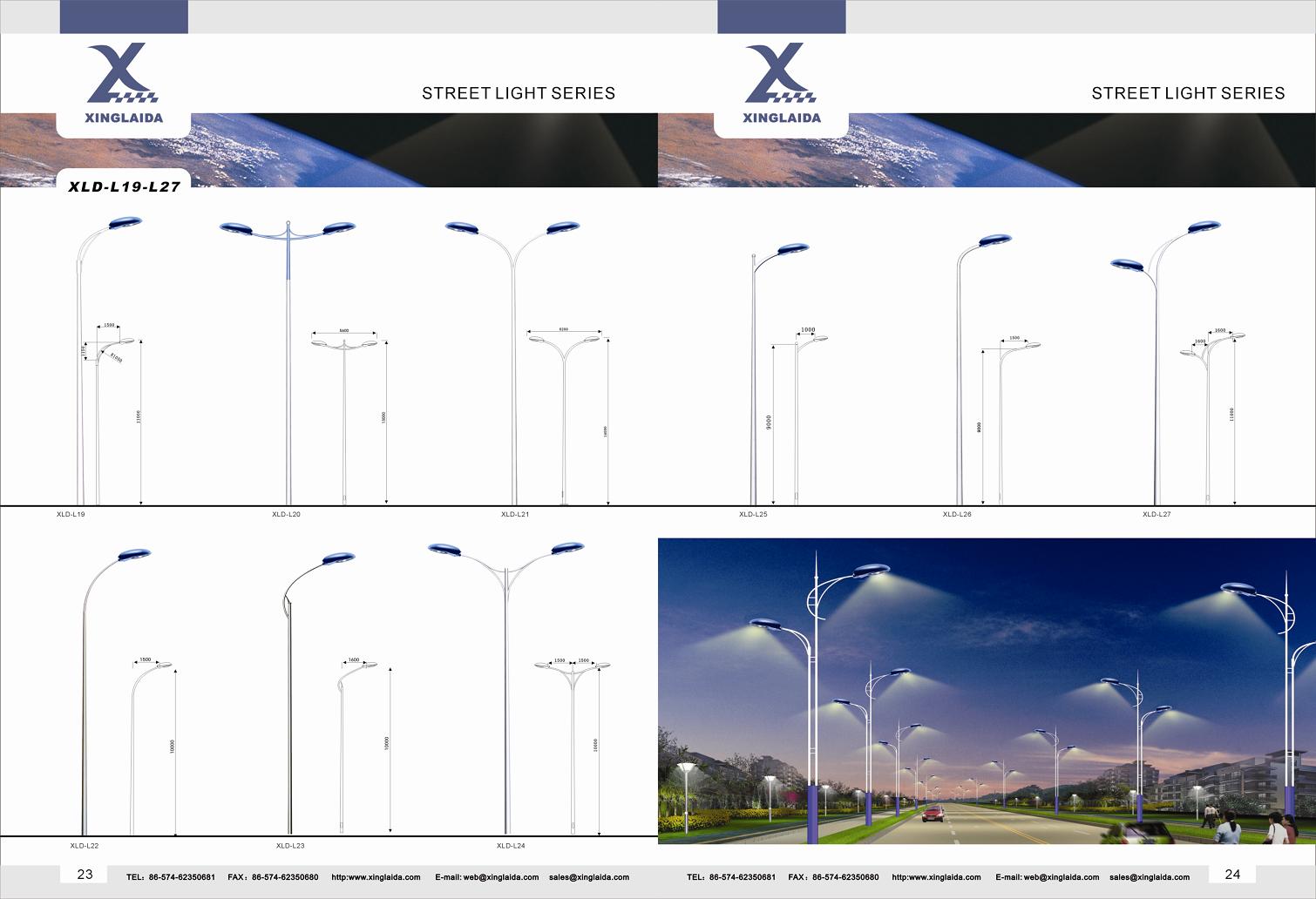 Road lighting poles