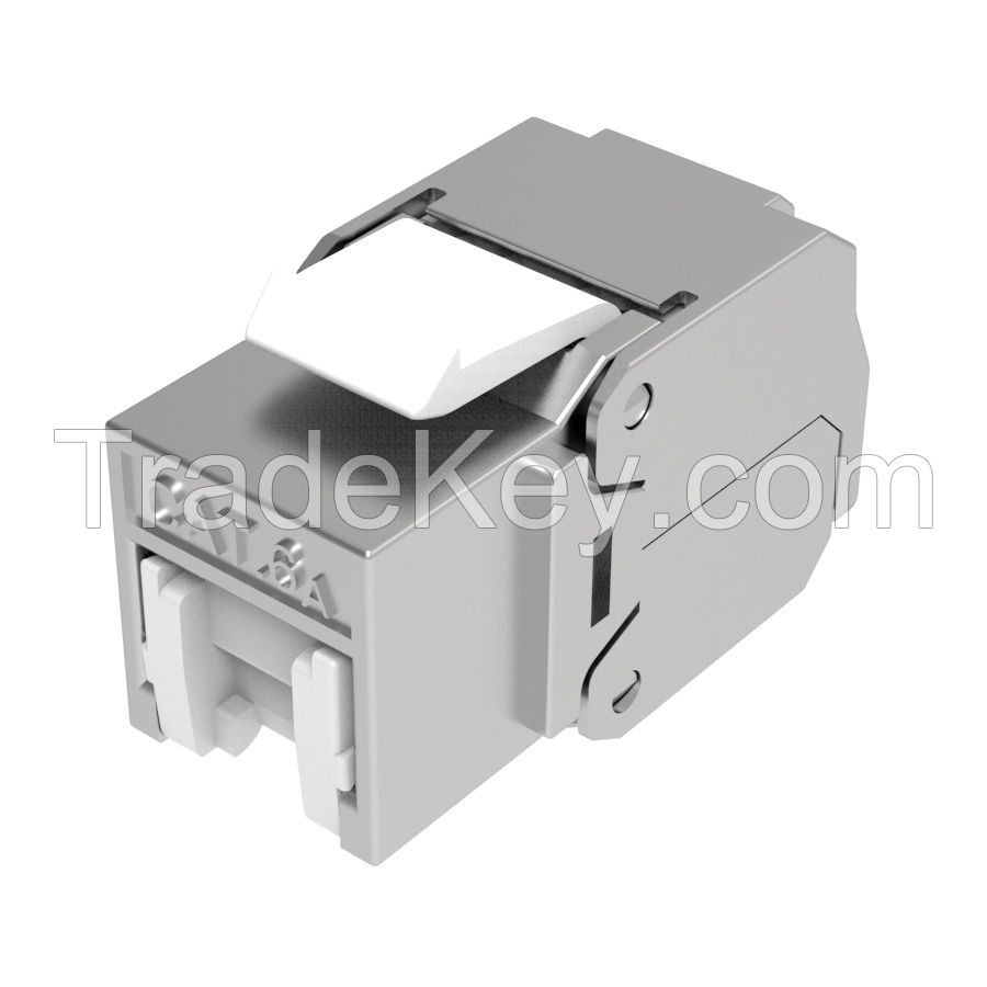 Category 6A STP Ethernet Keystone Jack Tool-Free