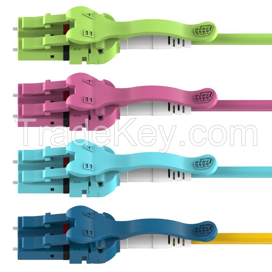 Multi Mode OM4 Rel-Easy LC Duplex Fiber Optic Patch Cord