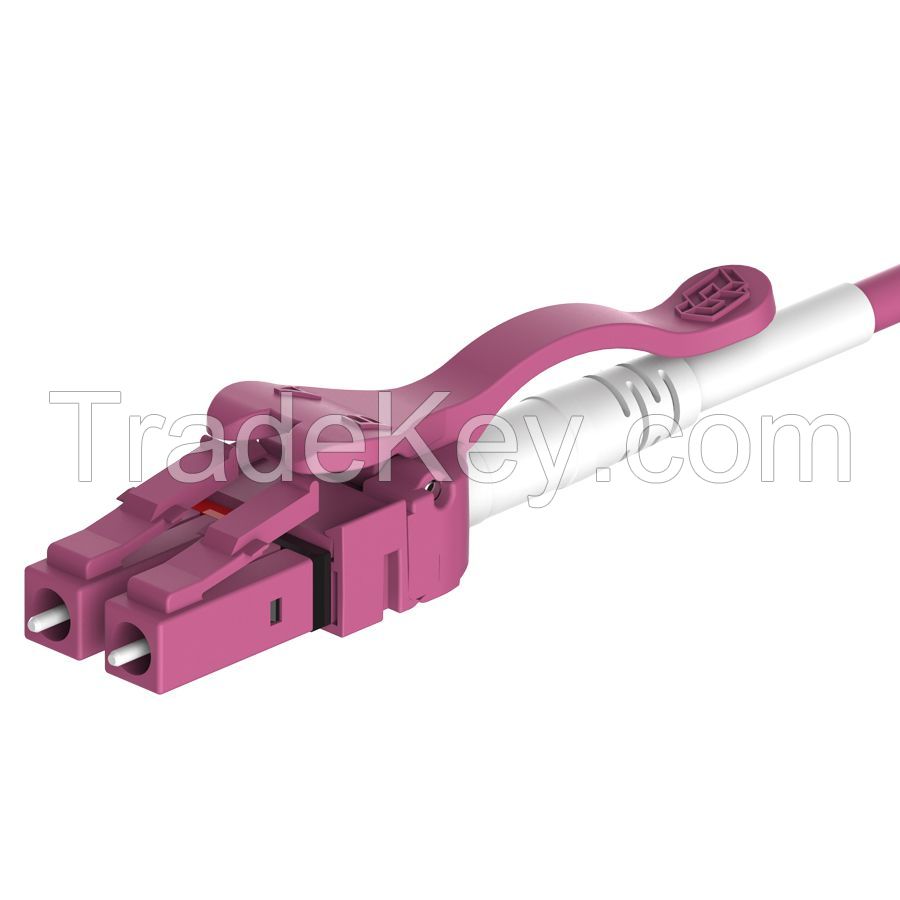 Multi Mode OM4 Rel-Easy LC Duplex Fiber Optic Patch Cord