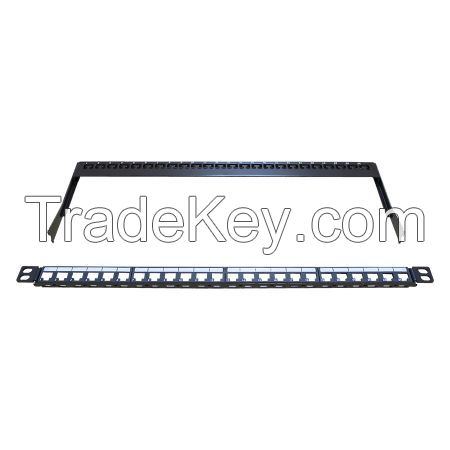 0.5U 24port UTP Keystone RJ45 Panel