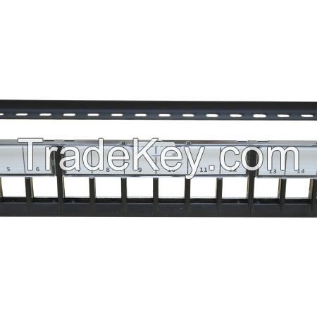 1U 24 Port Keystone Jack Blank Panel