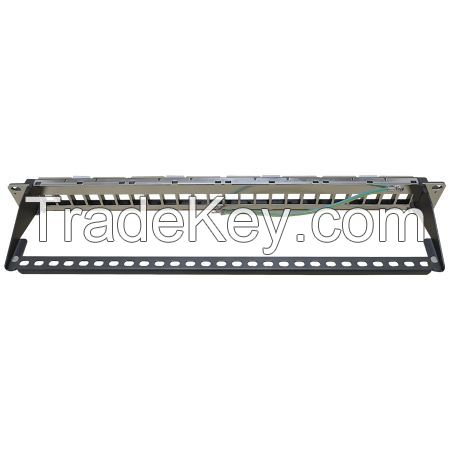 1U 24 Port Keystone Jack Blank Panel