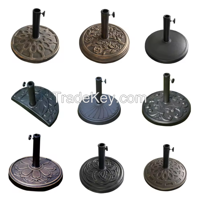 8kg/12kg/14kg/19kg/25kg rose base resin water fill base market umbrella base patio umbrella parts