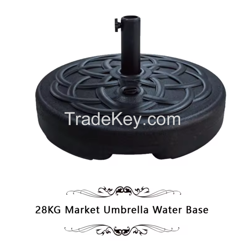 8kg/12kg/14kg/19kg/25kg rose base resin water fill base market umbrella base patio umbrella parts