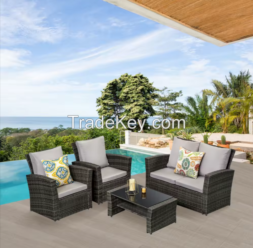 Best Seller Outdoor Wicker Sofa Set for Patio Hotel Garden Beach Park for Outdoor Furniture