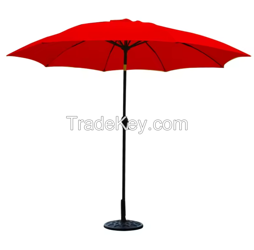 New Design Curved Glass Fiber Umbrella Patio Umbrella Outdoor Centre Pole, Garden Table Umbrellas for Yard, Park, Countryside