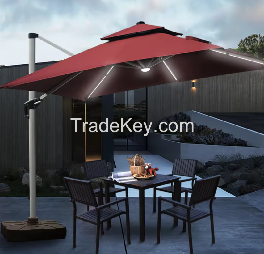 NEW China factory Westing Outdoor Umbrella with Blue tooth speaker big umbrellas parasol