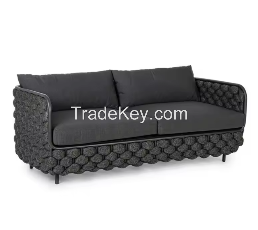 Nordic outdoor furniture set wicker aluminium outdoor sofa pool furniture luxury outdoor, outdoor furniture garden sofa