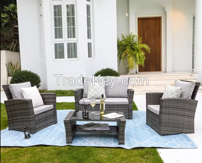 Best Seller Outdoor Wicker Sofa Set for Patio Hotel Garden Beach Park for Outdoor Furniture