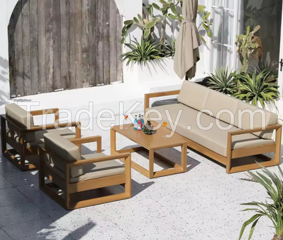 Garden Furniture Sofa Set Hotel Furniture Outdoor Sofa Patio Furniture Set Metal Modern Living Couch Set