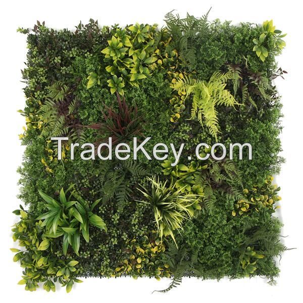 Artificial new style green foliage fern plants decoration wall panel backdrop vertical garden outdoor wholesale