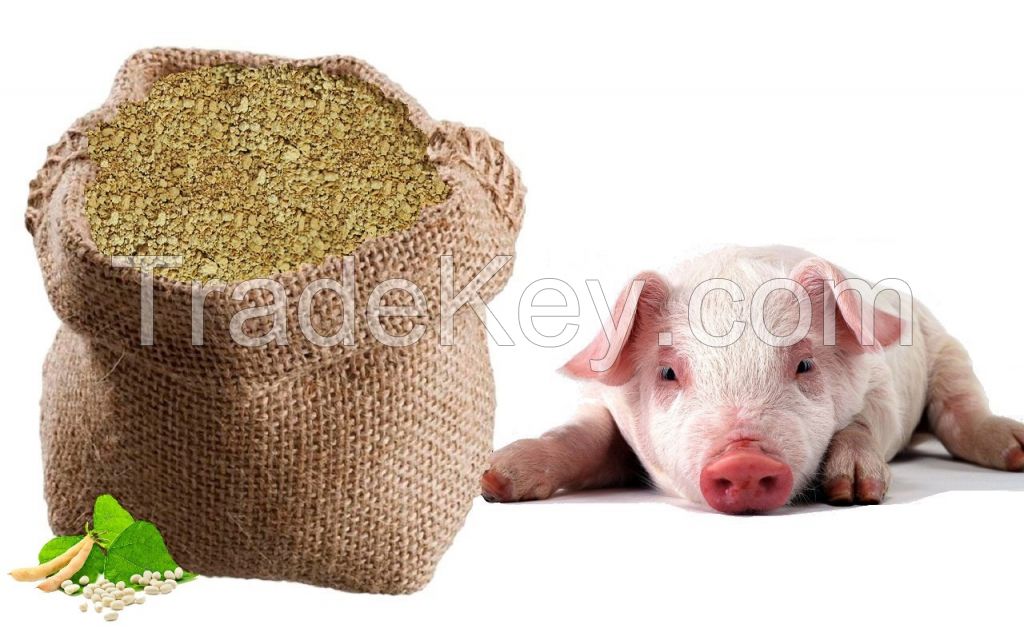 Soy meal, soy cake, sunflower meal 