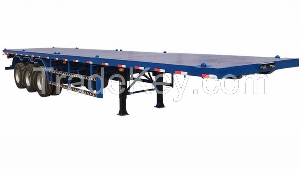Three Axles 40' container flatbed semi trailer