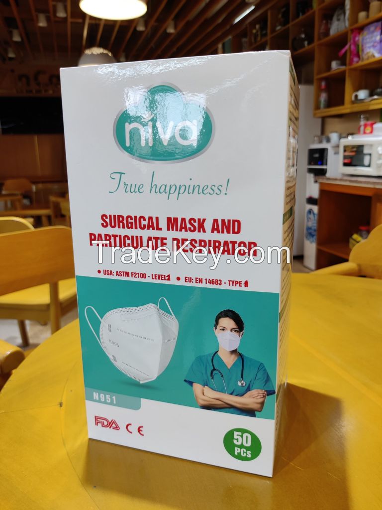 SURGICAL 3D-N95 NIVA MASK AND RESPIRATOR - Made in Vietnam