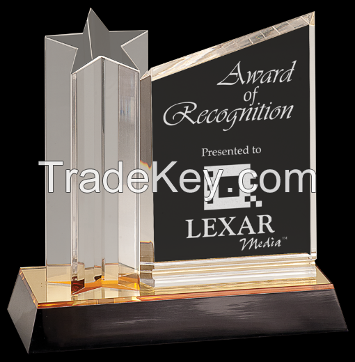 New Design Custom Engraved Clear Acrylic Blanks Award trophy