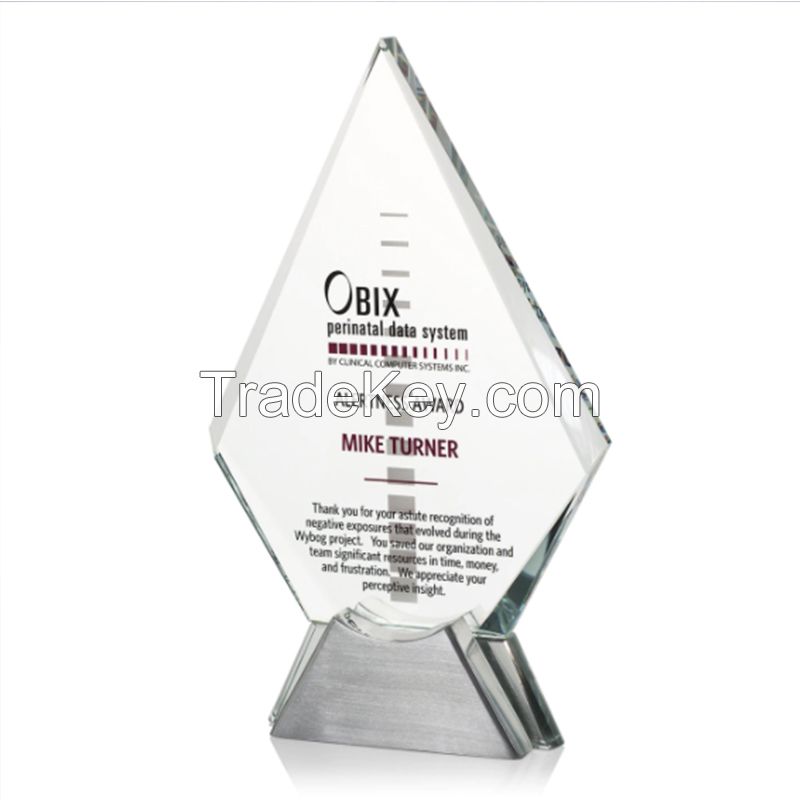 New Design Custom Engraved Clear Acrylic Blanks Award trophy