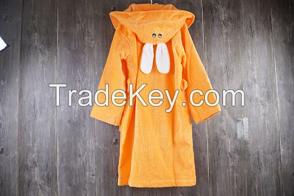 High Quality Fashion Kids Children Hooded 100% Cotton Bathrobe