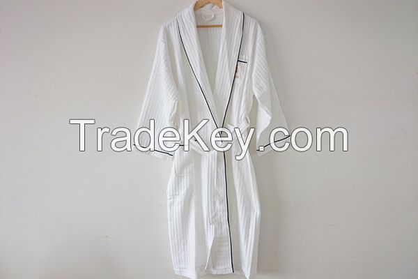 Professional High Quality White Waffle Bathrobe for Hotel