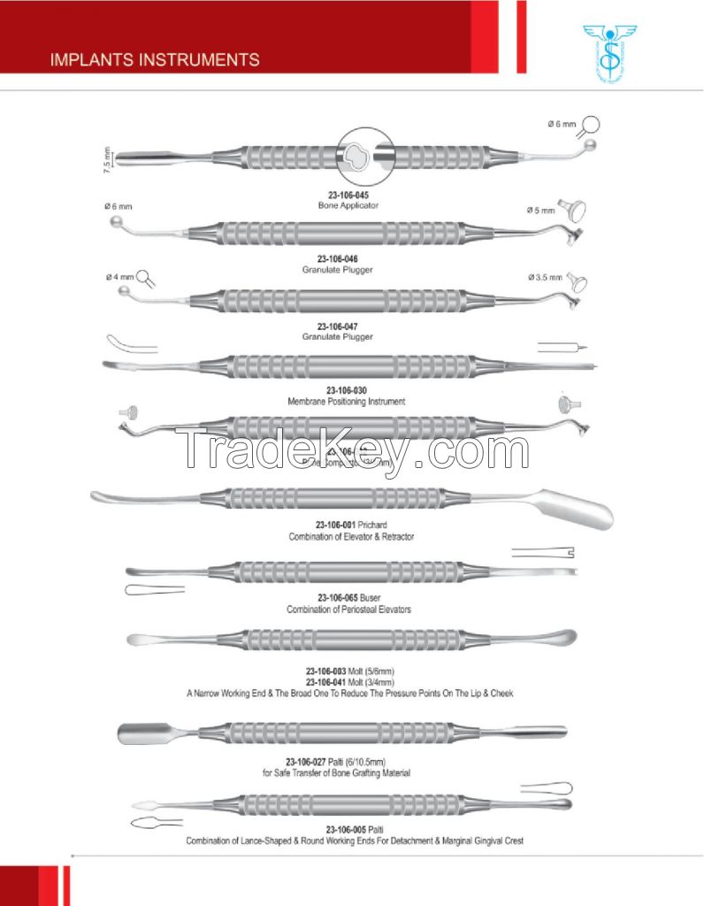 instruments trays and bur holders