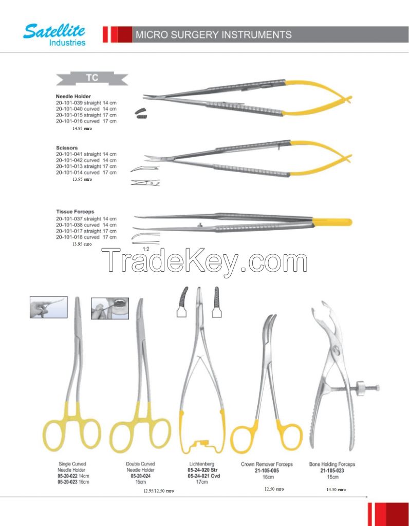 instruments trays and bur holders