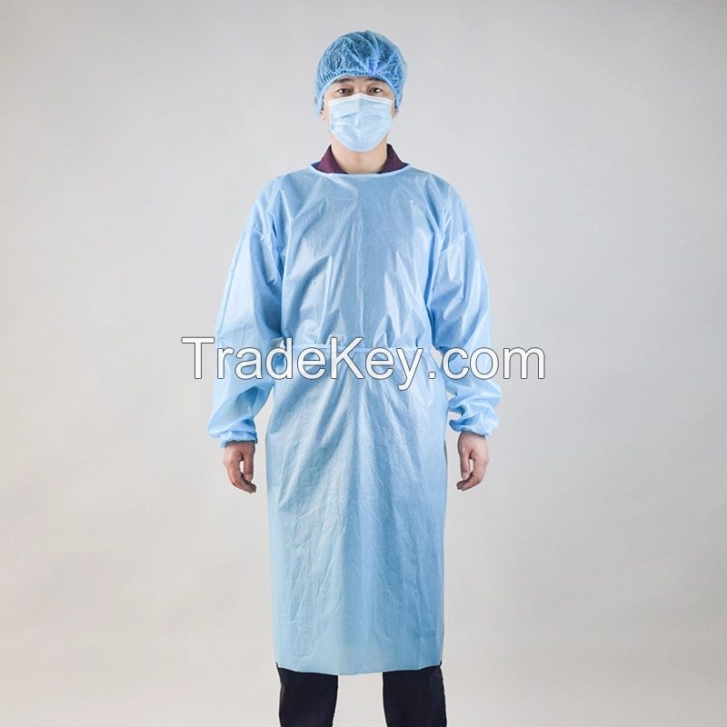 Disposable Medical Protective Isolation Coverall Single-Use PP+PE Gown